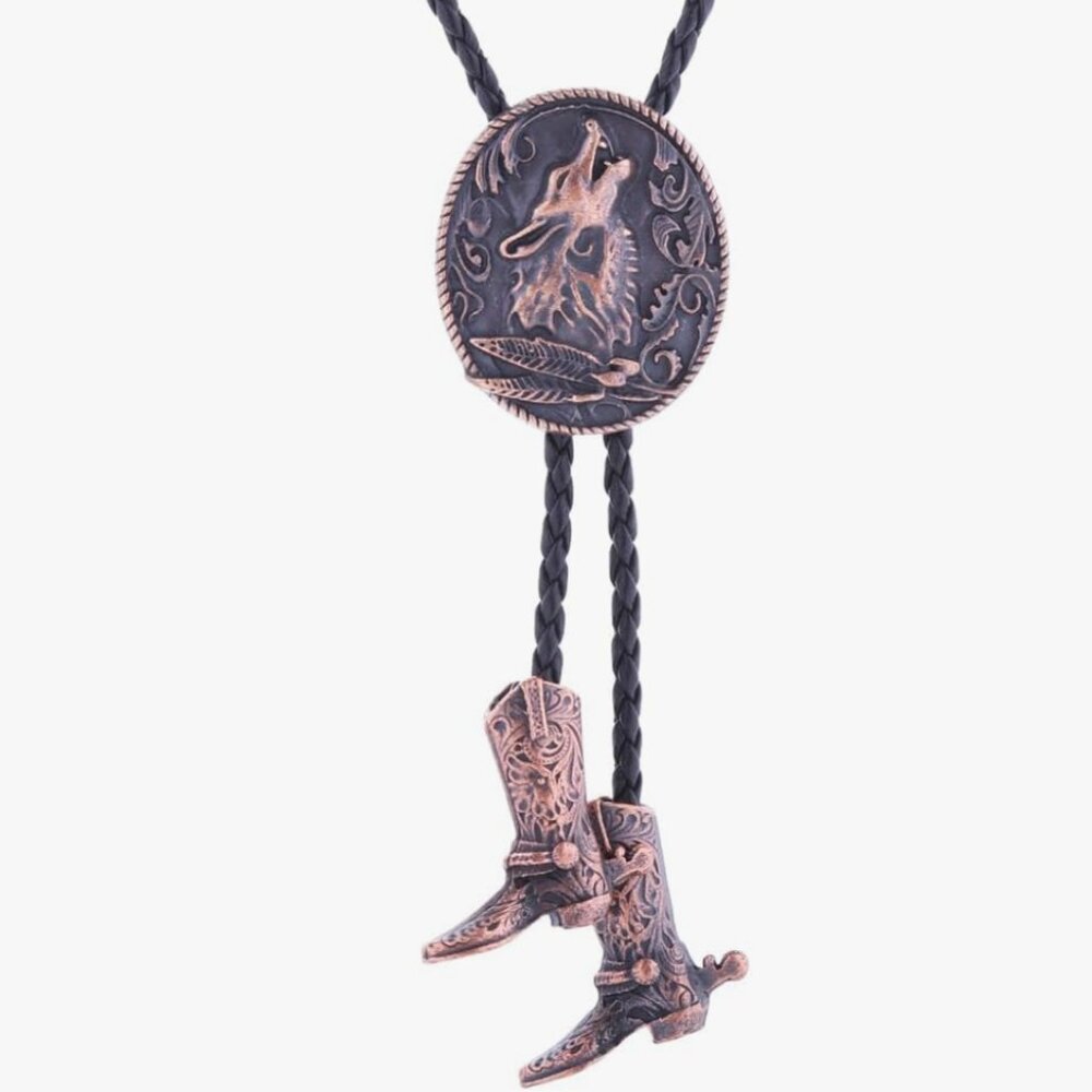 Wolf Head Bolo Tie